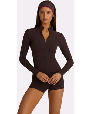 BO+TEE Soft Active Zip-Up Jacket - Brown