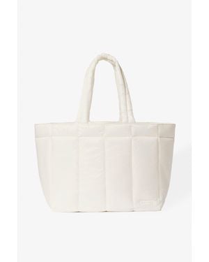 BO+TEE Waterproof Puffer Tote Bag - White