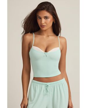 Oh Polly Modal Camisole Pyjama Top - Green