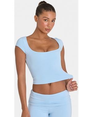 BO+TEE Buttercloud Crop Top - Blue