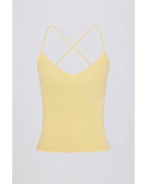 BO+TEE Cross-Back Tank Top - Yellow