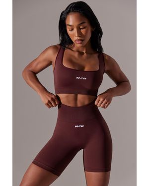 BO+TEE High Waist Super Sculpt Biker Shorts - Red
