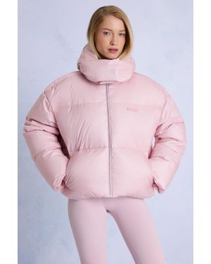 BO+TEE Waterproof Cropped Oversized Ski Jacket - Pink