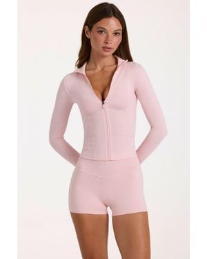 BO+TEE Soft Active Zip-Up Jacket - Pink