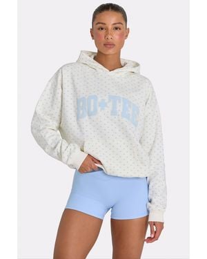 BO+TEE Oversized Applique Hoodie - White