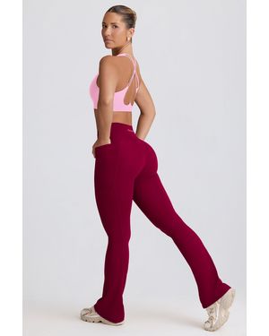 BO+TEE Soft Active V-Waist Pocket Flared Leggings