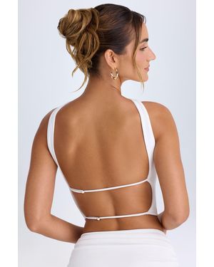 Oh Polly Choker-Detail Bandeau Top - White