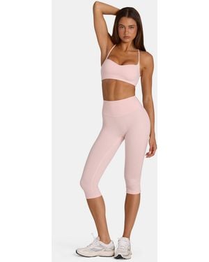 BO+TEE Soft Active Capri Leggings - Pink
