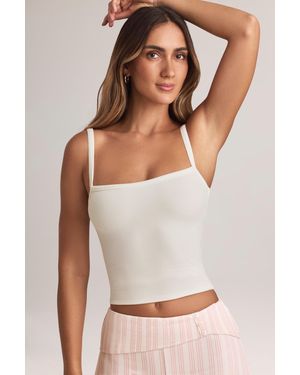 Oh Polly Modal Square-Neck Camisole Top - White