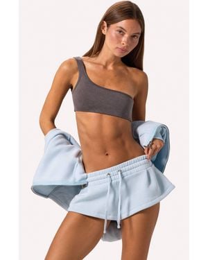 BO+TEE One-Shoulder Sports Bra - Grey