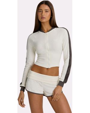 BO+TEE Terry Zip-Up Jacket - White