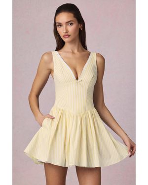 Oh Polly Bow-Detail A-Line Mini Dress - Yellow