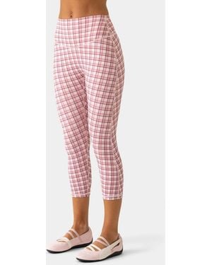 BO+TEE Soft Active Capri Leggings - Pink