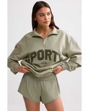 BO+TEE Quarter-Zip Sweatshirt - Green