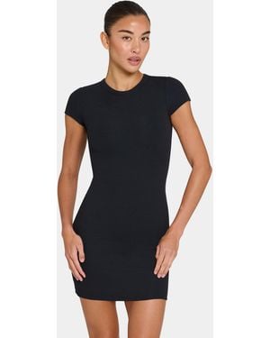 BO+TEE Buttercloud Cap Sleeve Mini Dress - Black