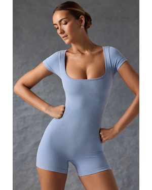 BO+TEE Scoop-Neck Unitard - Blue