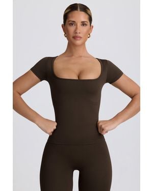 BO+TEE Super Sculpt Seamless T-Shirt - Brown