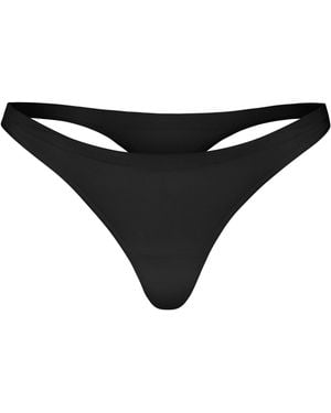 Oh Polly Seamless Knit Thong - Black