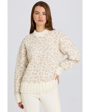 BO+TEE Jacquard-Knit Oversized Jumper - White