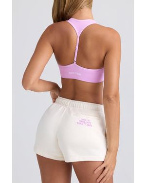 BO+TEE Mid-Rise Sweat Shorts - White