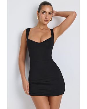 Oh Polly Modal Sweetheart Neckline Bodycon Mini Dress - Black