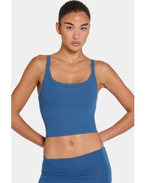 BO+TEE Brushed Jersey Tank Top - Blue