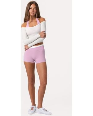 BO+TEE Soft Jersey Off-Shoulder Top - White