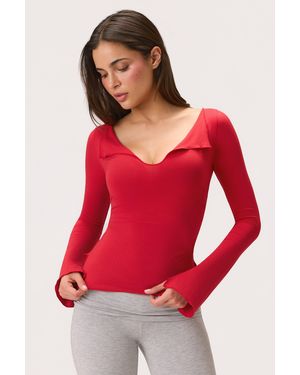 BO+TEE Buttercloud Long-Sleeve Top - Red
