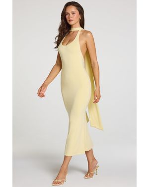Oh Polly Modal Halterneck Midaxi Dress - Yellow