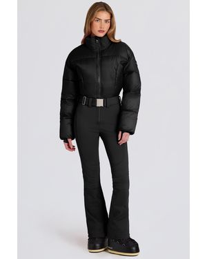 BO+TEE Waterproof Padded Belted Ski Suit - Black