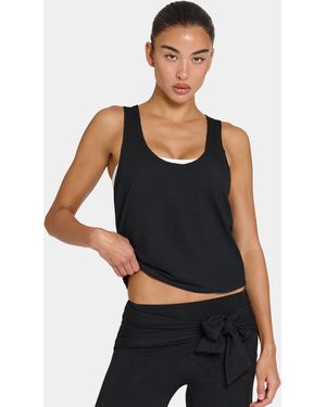 BO+TEE Buttercloud Slouchy Tank Top - Black