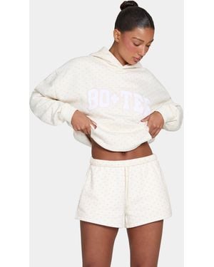 BO+TEE Oversized Applique Hoodie - White