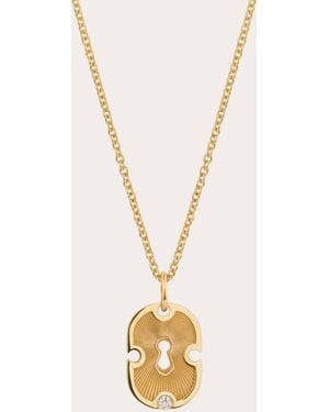 Rouvenat Diamond & 18K Unlock Pendant Necklace - Metallic