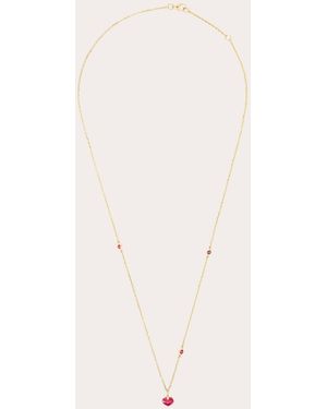 Yi Collection Ruby & 18K Heart Pendant Necklace - Natural