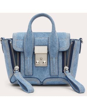 3.1 Phillip Lim Pashli Nano Printed Suede Satchel - Blue