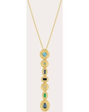 Jennifer DeMoro Topaz & Tourmaline Stardust Pendant Necklace - Natural