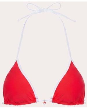 Verde Limon Moa Triangle Bikini Top - Red