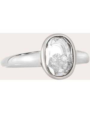 Moritz Glik Diamond Neue Petite Oval Ring - Natural