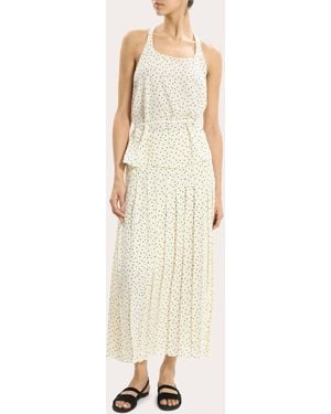 Theory Polka Dot Belted Tank Top - Natural