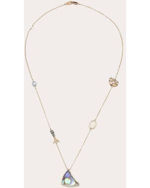 Bibi Van Der Velden Opal & Mother Of Pearl Fin Pendant Necklace - Natural