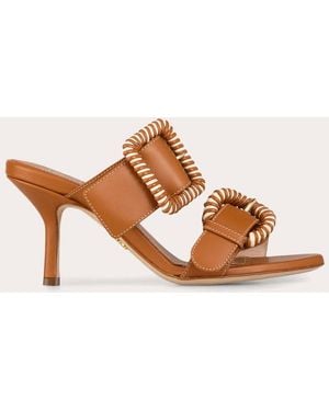 Rodo Pam 75 Leather Buckle Sandal - Brown