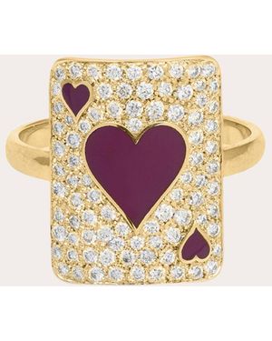 MYSTERYJOY Diamond & 18K Lovely Âme Pinky Ring - Metallic