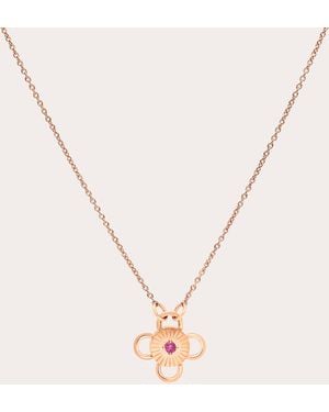 Rouvenat Sapphire & 18K Rose Baby Bolt Pendant Necklace 18K - Natural
