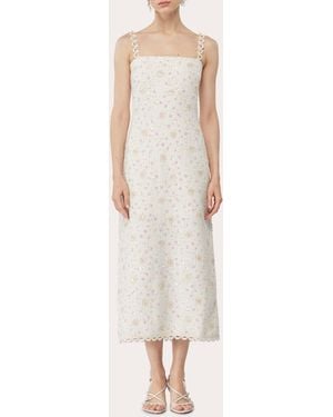 Waimari Elise Sequin Tweed Maxi Dress - Natural