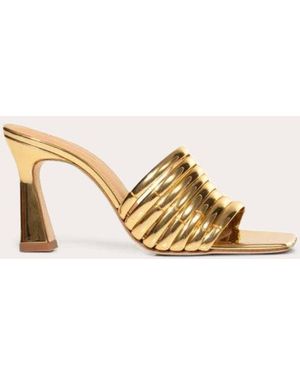 Chelsea Paris Ace Metallic-Leather Mule - Natural
