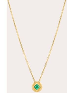 Jennifer DeMoro Emerald & 18K Stardust Pendant Necklace - Natural