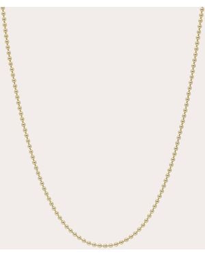 Anzie 14K Mini Ball Chain Necklace - Natural