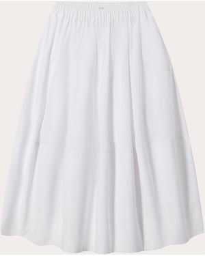 Co. 'Stton Poplin Full Midi Skirt - White