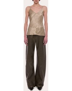 Helmut Lang Crinkle Slip Tank Top - Natural