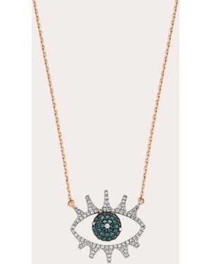 BeeGoddess Diamond Eye Light Pendant Necklace - White